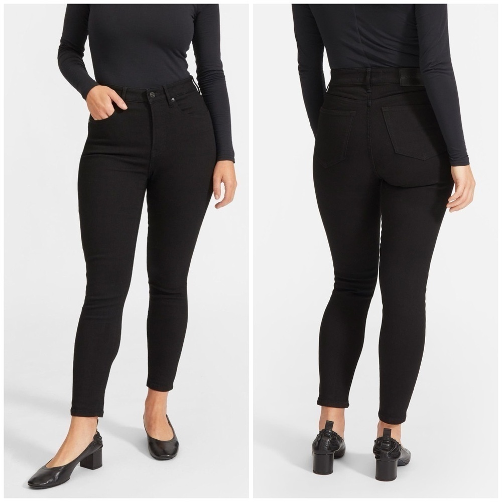 EVERLANE The Curvy High Rise Skinny Jean In Black